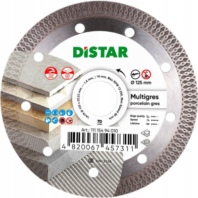 DISTAR TARCZA DIAMENTOWA 125mm MULTRIGRES 7D GRES