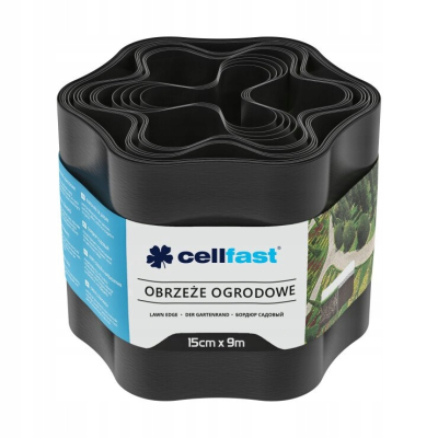 CELLFAST Obrzeże ogrodowe 15 cm 9 m CZARNE
