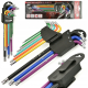 TVARDY KLUCZE TORX DŁUGIE KOLOROWE T10-T50 9ELE.