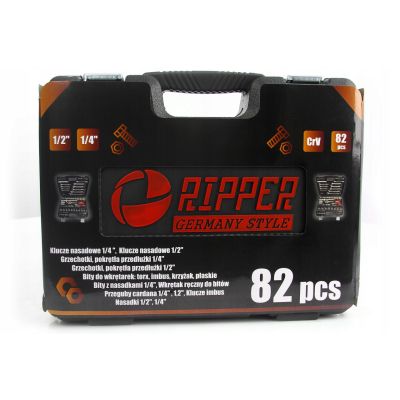 RIPPER ZESTAW KLUCZY NASADOWYCH 82 ELEMENTY