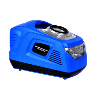 MINI KOMPRESOR Z LATARKĄ 12V/230V 100W ELEKTRYCZNY