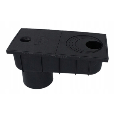 Osadnik rynny Czyszczak rynnowy Rewizja Studzienka 110mm CZARNY