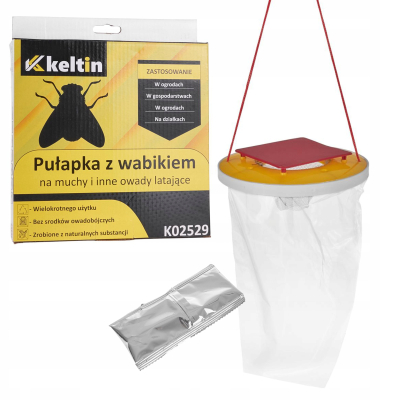 Pułapka z wabikiem na muchy i inne owady latające K02529