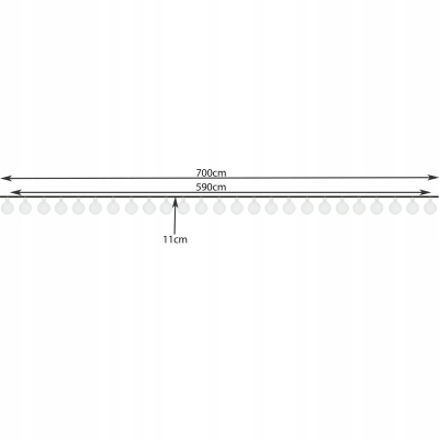 Girlanda świetlna Gardlov 700 cm solarne wielokolorowy