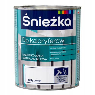 Emalia akrylowa do metalu Śnieżka 0,75 l biel połysk