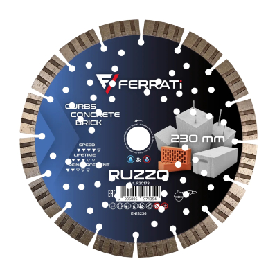FERRATI tarcza do cięcia betonu i materiałów budowlanych RUZZO 230mm
