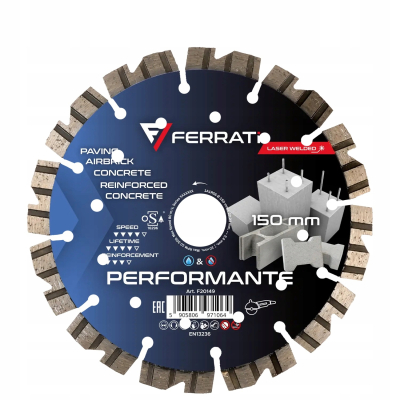 FERRATI TARCZA DIAMENTOWA TNĄCA PERFORMANTE Ø 150 MM x 22,23 MM