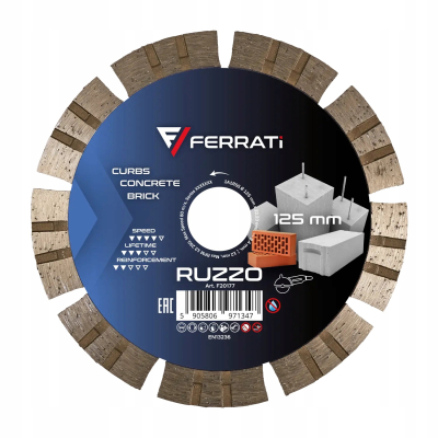 FERRATI tarcza do cięcia betonu i materiałów budowlanych RUZZO 125mm