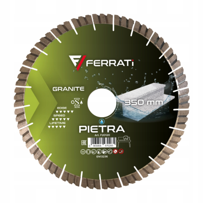 FERRATI TARCZA DIAMENTOWA TNĄCA PIETRA Ø 350 MM x 25,4 MM