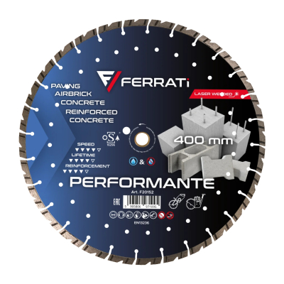 FERRATI TARCZA DIAMENTOWA TNĄCA PERFORMANTE Ø 400 MM x 25,4/20 MM