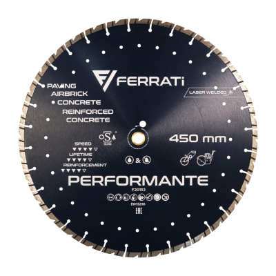 FERRATI TARCZA DIAMENTOWA TNĄCA PERFORMANTE Ø 450 MM x 25,4/20 MM