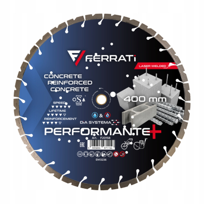 FERRATI TARCZA DIAMENTOWA TNĄCA PERFORMANTE PLUS Ø 400 MM x 25,4/20 MM