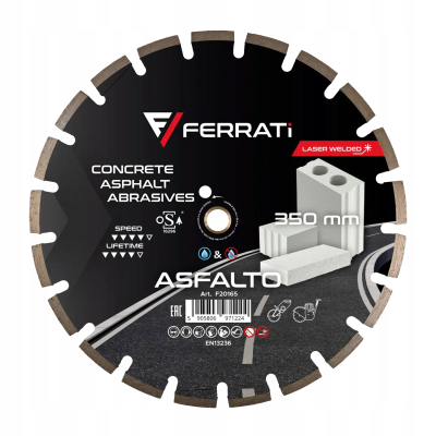 FERRATI F20165 ASFALTO 350mm tarcza do cięcia asfaltu, betonu i silikatów