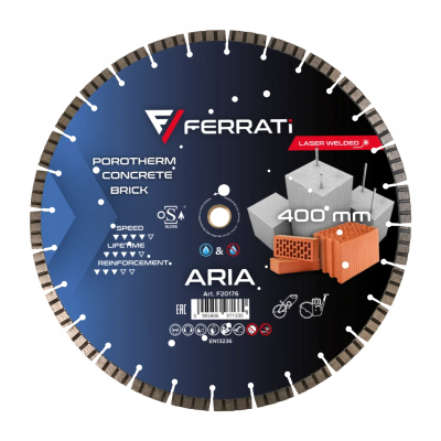 Tarcza diamentowa tnąca 1A1RSS-W 400mm 25,4-F4mm ARIA FERRATi