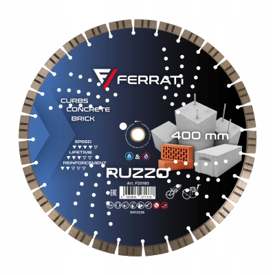 FERRATI TARCZA DIAMENTOWA TNĄCA RUZZO Ø400 MM x 25,4-F4 MM