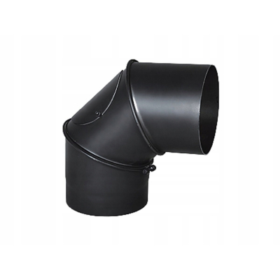 Kolano spalinowe kominowe KOL 120/90 czarne 120 mm PRODMAX