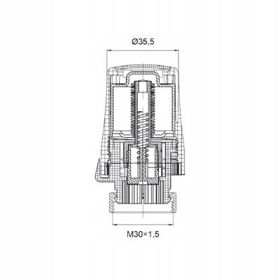 Głowica termostatyczna do grzejnika Invena Mini 2 Prov CD-74-015 biała