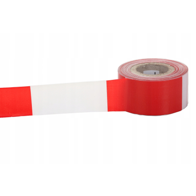 Taśma ostrzegawcza biało-czerwona 100m SZERKOŚĆ 8CM