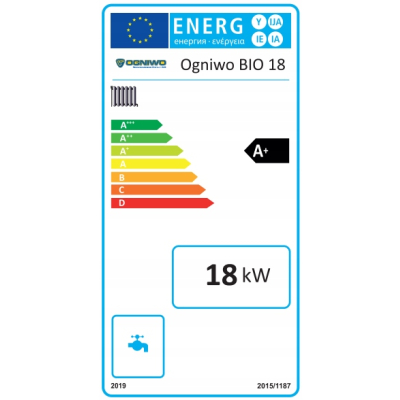 Piec stalowy na brykiet i drewno Ogniwo Bio 18 kW