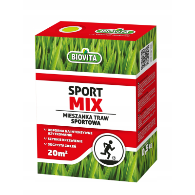 Trawa sportowa mieszanka traw SPORTMIX Biovita 20 m² 0,5 kg