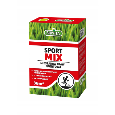 Trawa sportowa mieszanka traw SPORTMIX Biovita 36 m² 0,9 kg