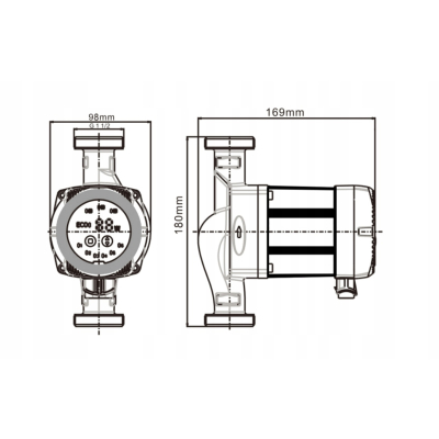 Elektroniczna pompa obiegowa Ibo BETA 2 25-40/180 czarna