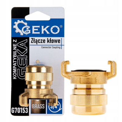 Mosiężne złącze kłowe GEKA do węża 3/4" Solidne i niezawodne