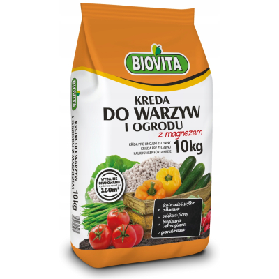 Nawóz wapno Biovita KREDA DO WARZYW I OGRODU Z MAGNEZEM granulat 10 kg