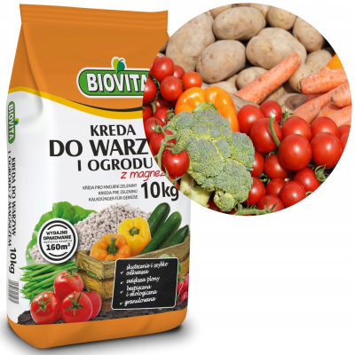 Nawóz dolomit Biovita KREDA DO WARZYW I OGRODU Z MAGNEZEM granulat 25 kg