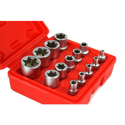 KLUCZE NASADKI TORX E4-E24 3/8' 1/2' KPL 14 EL
