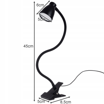 Lampka biurkowa Izoxis Lampki Biurowe czarny moc do 5 W