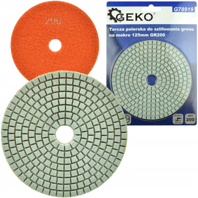 TARCZA POLERSKA DO SZLIFOWANIA GRESU NA MOKRO 125mm gr200