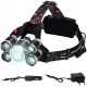 Latarka czołowa 5 x LED T6 CREE mocna lampka na czoło głowę akumulatorowa