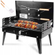 GRILL WĘGLOWY OGRODOWY TURYSTYCZNY SKŁADANY WALIZKA PRZENOŚNY BBQ AKCESORIA