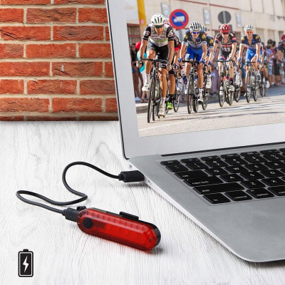 MOCNA LAMPKA ROWEROWA LED LATARKA AKUMULATOROWA DO ROWERU USB PRZÓD I tył