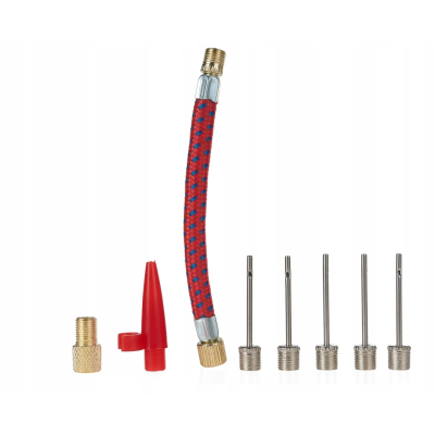 Zestaw końcówek do pompki – igła, wężyk, adapter 8cz. GEKO G01268