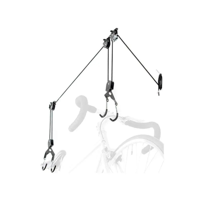 Wieszak podsufitowy na rower 20 kg czarny