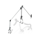 Wieszak podsufitowy na rower 20 kg czarny