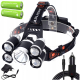 MOCNA LATARKA CZOŁOWA 5x LED CREE XM-L T6 CZOŁÓWKA