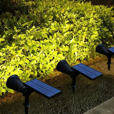 LAMPA SOLARNA LED WBIJANA OGRODOWA CZUJNIK ZMIERZCHU DO OGRODU REFLEKTOR