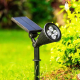 LAMPA SOLARNA LED WBIJANA OGRODOWA CZUJNIK ZMIERZCHU DO OGRODU REFLEKTOR