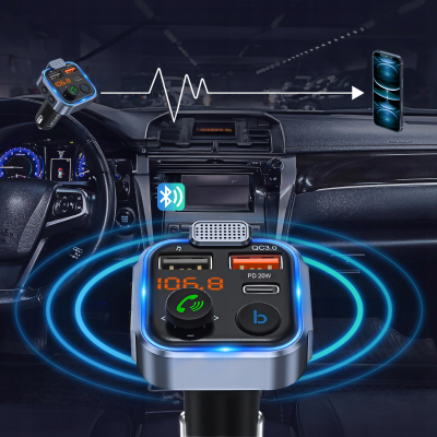 TRANSMITER BLUETOOTH SAMOCHODOWY FM 3x USB ADAPTER SZYBKA ŁADOWARKA MP3