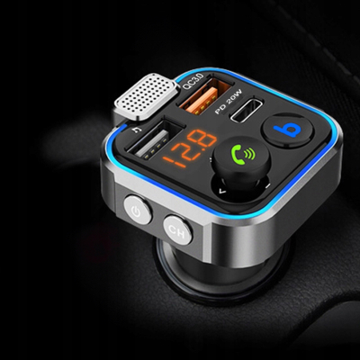 TRANSMITER BLUETOOTH SAMOCHODOWY FM 3x USB ADAPTER SZYBKA ŁADOWARKA MP3
