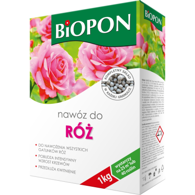 BIOPON NAWÓZ DO RÓŻ 1 kg PRZEDŁUŻA KWITNIENIE !